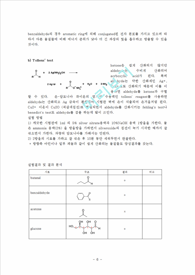 [자연과학] 유기화학실험 - 작용기의 확인.hwp